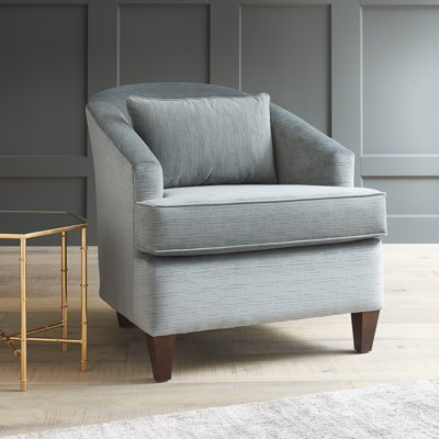 Evelyn Barrel Chair Fabric: Nobletex Rain Evelyn Barrel Chair Fabric: Nobletex Rain