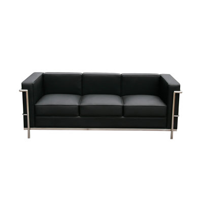 176551-S-BK JMFU1085 J&M Furniture Cour Italian Leather Sofa