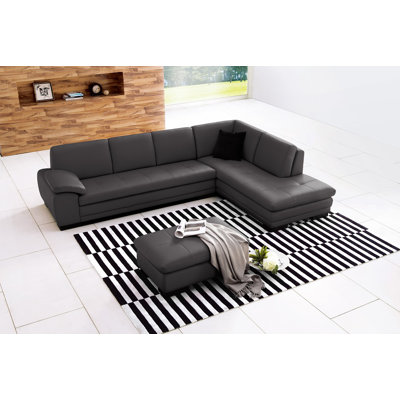 J&M Furniture 176325-RHFC Austin Leather Sectional Orientation