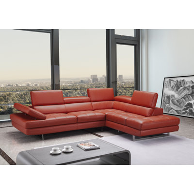 Orren Ellis OREL6267 Carolyn Premium Leather Sectional Orientation