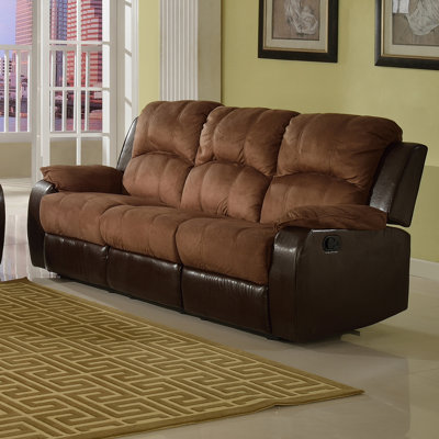 SF1003-S QRMG1022 Beverly Fine Furniture Pamela Microsuede Reclining Sofa