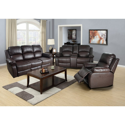 GS2890BN-3PC Beverly Fine Furniture Brown Living Room Sets