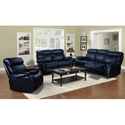 Red Barrel Studio RBRS1153 Torbett 3 Piece Recliner Sofa Set Upholstery