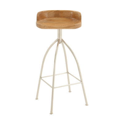 35 inch Bar Stool Upholstery: Oak