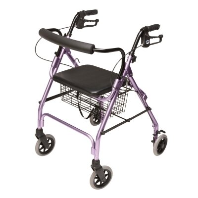Walkabout Lite Four-Wheel Rollator Color: Lavender image