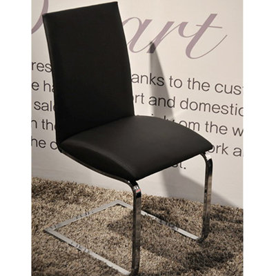 Leontine Side Chair (Set of 2) Upholstery: Black Leatherette