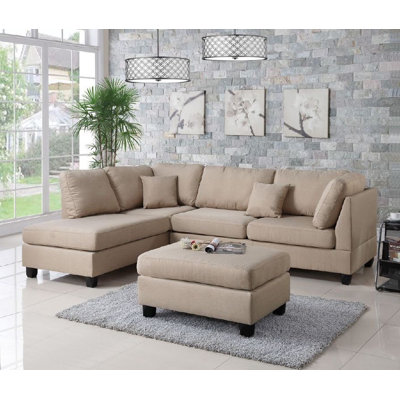 Mercury Row MCRW1608 Bibler Reversible Sectional Upholstery