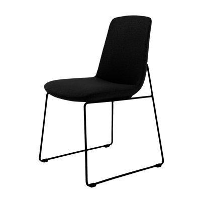 Atwell Side Chair Upholstery: Black