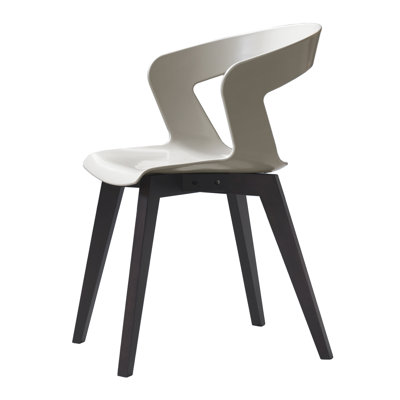 Ibis Side Chair Upholstery: White, Base Finish: Natural Beech