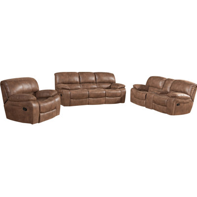 Red Barrel Studio RDBS1065 27120490 Hattiesburg 3 Piece Rocking Reclining Living Room Set