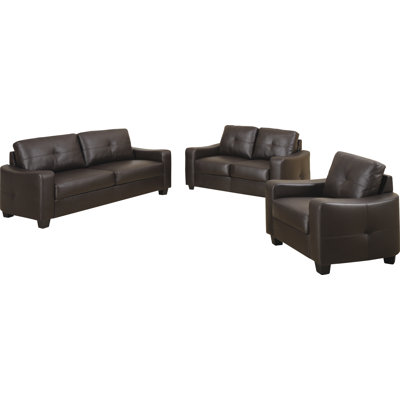 Red Barrel Studio RDBS2986 28702593 Rahr Leather Loveseat