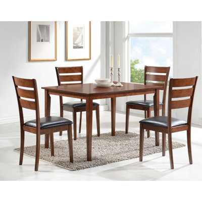 Swopes 5 Piece Dining Set Finish: Medium Brown