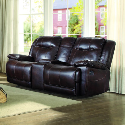 Red Barrel Studio RDBL3080 Boody Leather Reclining Loveseat