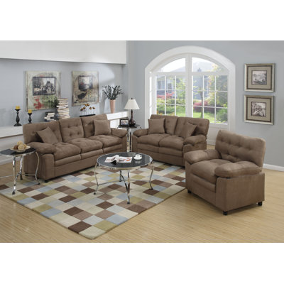 Red Barrel Studio RDBL4485 Kingsport 3 Piece Living Room Set Upholstery