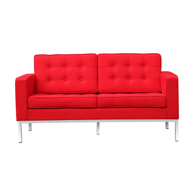 FMI2214-2-red FLNE1217 Fine Mod Imports Button Loveseat