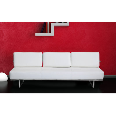 FMI3000-white FLNE1162 Fine Mod Imports Flat LC5 Sleeper Sofa