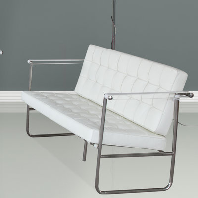 FMI9248white FLNE1200 Fine Mod Imports Celona Leather Loveseat