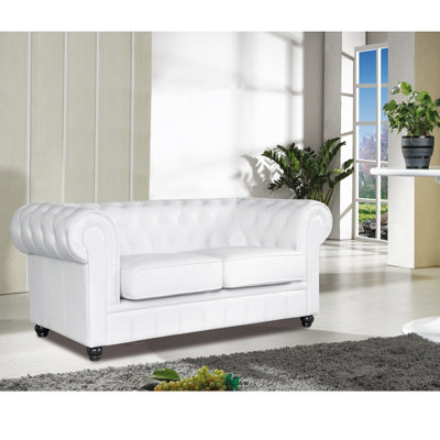 FMI2198-2white FLNE1198 Fine Mod Imports Chestfield Loveseat