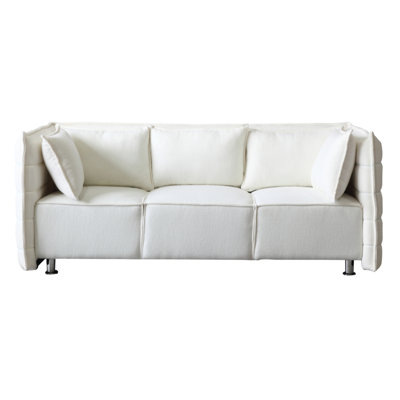 FMI10187-white FLNE1264 Fine Mod Imports Sofata Sofa Upholstery