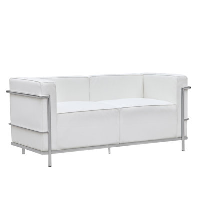 FMI2203-white FLNE1324 Fine Mod Imports Grand Lc3 Leather Loveseat