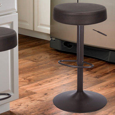 Adjustable Height Swivel Bar Stool with Cushion