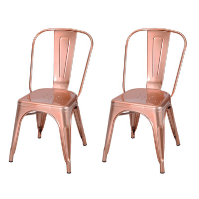 Side Chair Finish: Rose Gold