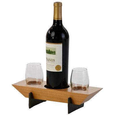 Lenhardt 1 Bottle Tabletop Wine Rack Finish: Cherry