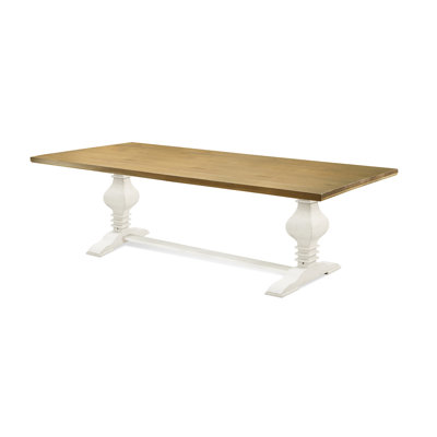 Tower 94 Dining Table Finish Oak Top Old White Base