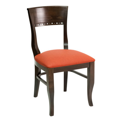 FLS Series Side Chair Upholstery: Espresso, Finish: Natural