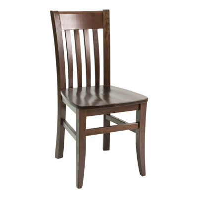 FLS Series Side Chair Upholstery: Chocolate Chip, Finish: Walnut