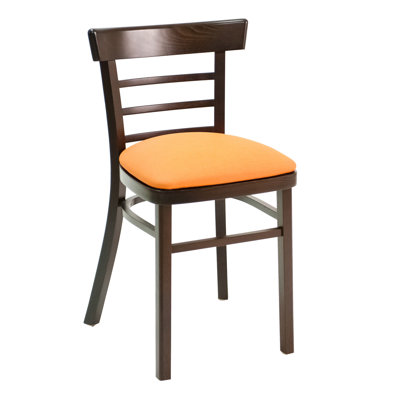 ECO Series Side Chair Finish: Mahogany, Upholstery: Ivory