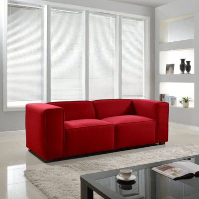 EXP47-RED MHUS1058 Madison Home USA Overstuffed Sofa