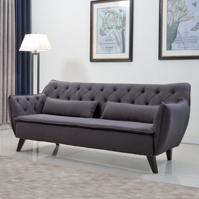 Madison Home USA EXP51-3S-LGR Mid Century Modern Sofa