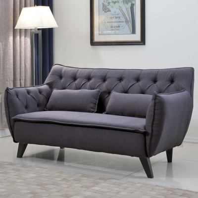 Madison Home USA EXP51-2S-LGR Mid Century Modern Loveseat