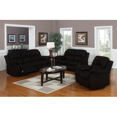 REC06-BLK Madison Home USA Black Living Room Sets