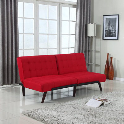 Madison Home USA EXP17-FB-NOARM-RED Modern Convertible Sofa