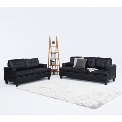 Madison Home USA EXP36-BLK Sofa and Loveseat Set
