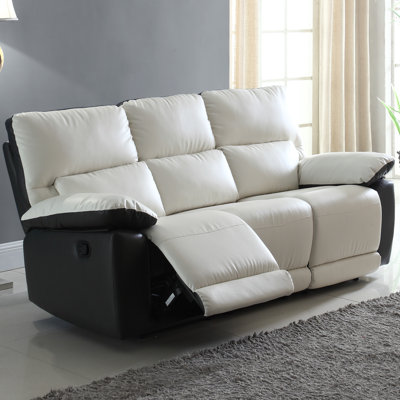 Madison Home USA REC13-3S-WH/BLK Recliner Reclining Sofa