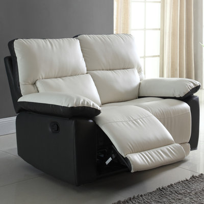 Madison Home USA REC13-2S-WH/BLK Recliner Reclining Loveseat