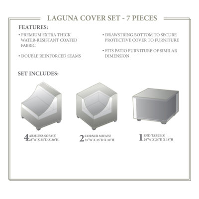 Rosecliff Heights East Village 7 Piece Patio Furniture Cover Set