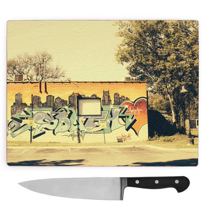 Nashville Graffiti Wall Art Large Chopping Board Nashville Graffiti Wall Art Large Chopping Board
