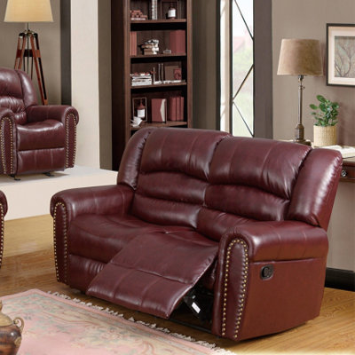 686-L MRUS1050 Meridian Furniture USA Nailhead Reclining Loveseat