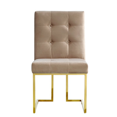 Edgewood Velvet Parsons Chair Upholstery: Beige