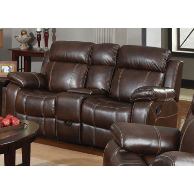 Darby Home Co DBHC3296 26429543 Chestnut Double Gliding Loveseat