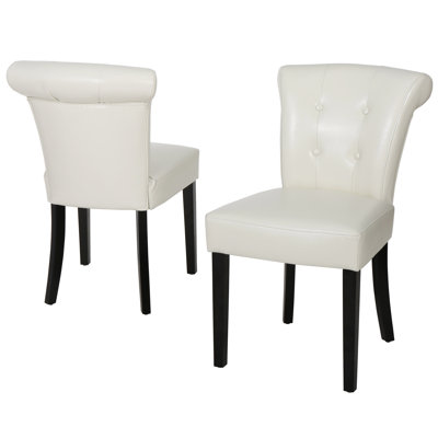 Collinson Parsons Chair Upholstery: Ivory Leather