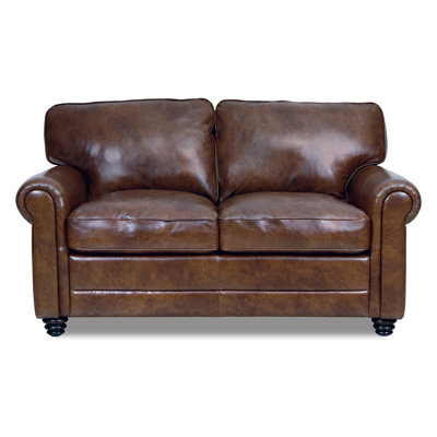 Darby Home Co DBHC4753 27006338 Ardmore Leather Loveseat