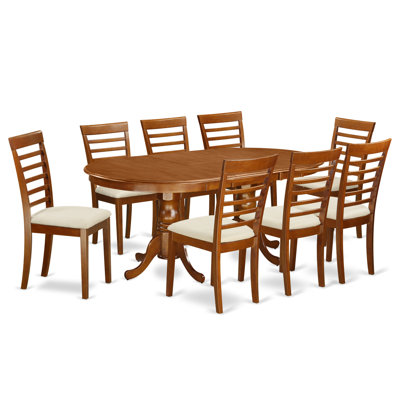 Germantown 9 Piece Dining Set Chair Upholstery: Microfiber