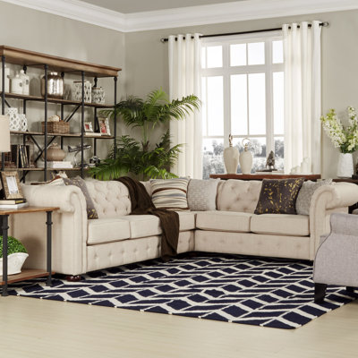 Darby Home Co DRBC1208 30329084 Kaminsky Sectional Upholstery