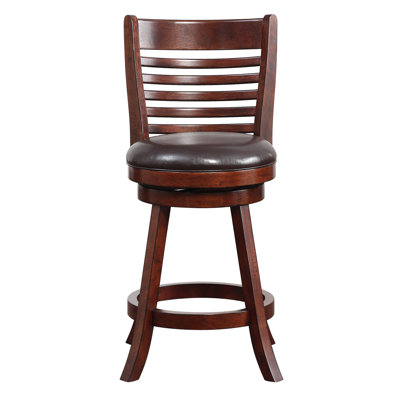 Starkville 24 inch Swivel Bar Stool Finish: Hazelnut