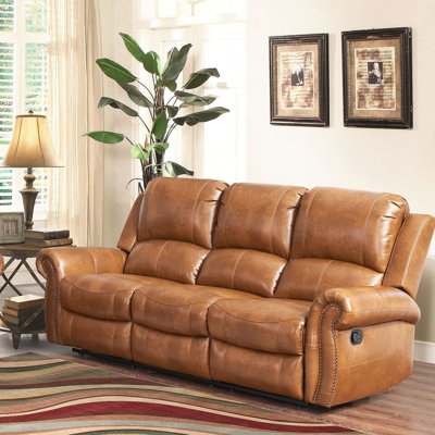 Darby Home Co DRBC6073 Bitter Root Leather Reclining Sofa